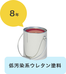 汚染系ウレタン塗料 耐用年数8年